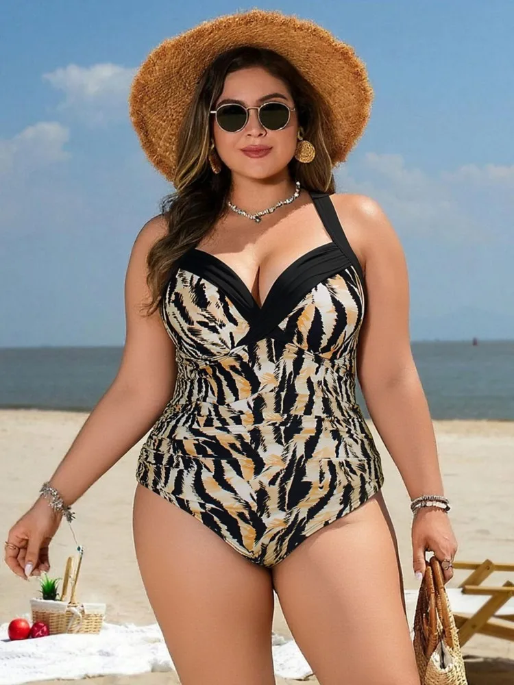 

L-4XL плюс размер бикини с высокой талией женский пуш-ап большой размер купальник летний Mujer большой размер купальник с контролем живота комплекты бикини