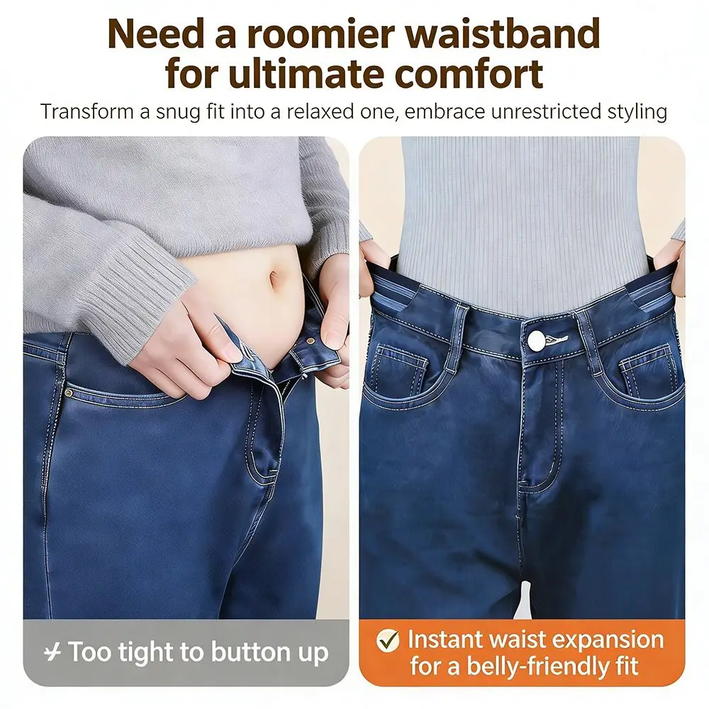 No Buckle Adjustable Elastic Waist Expander Polyester High Elasticity Invisible Elastic Belt DIY Sewing Tool No Trace
