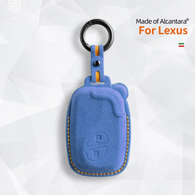 Car Remote Key Case Cover Shell For Lexus 2011 2012 2013 2014 2015 CT200h 2 Buttons Alcantara Suede Keychain Accessories