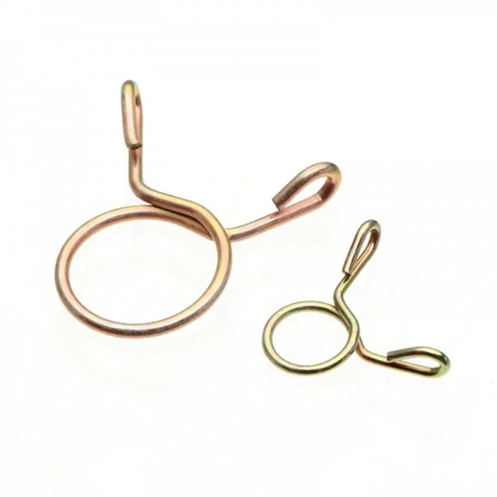 10Pcs 5-31MM Hose Clamp Air Tubing Assortment Kit Pipe Clip Fixed Zinc Plated Spring Hoop