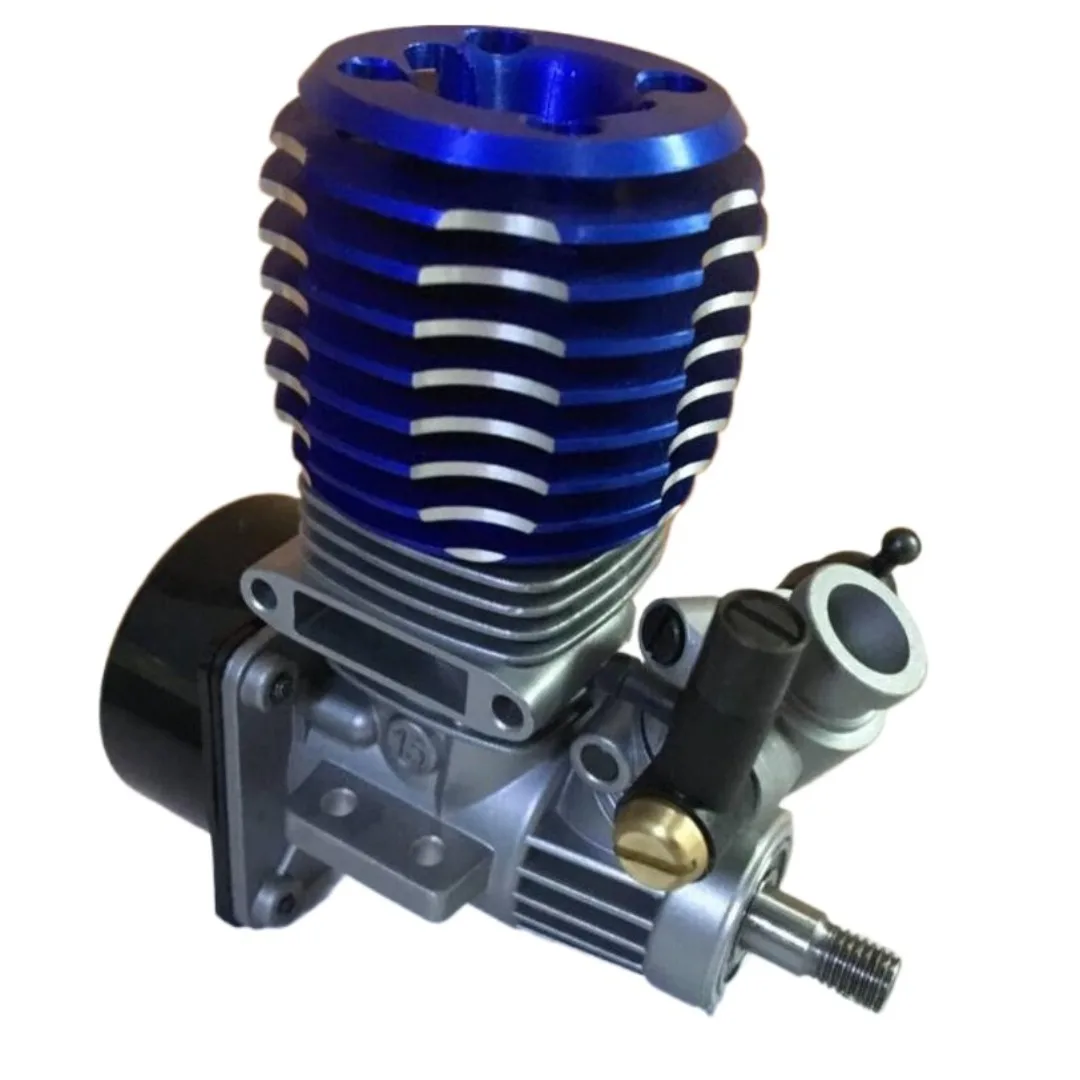

15 Stage Two Stroke Engine 2.5cc Methanol Engine Pull Cord Start Side Exhaust Remote Control Off Road Car Engine Model Kit