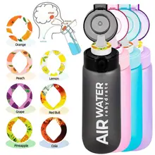 Garrafa de água com sabor de frutas, 750ml/25oz, 0 açúcar, 0 calorias, copo esportivo com 7 cápsulas de frutas, ideal para esportes fitness ao ar livre