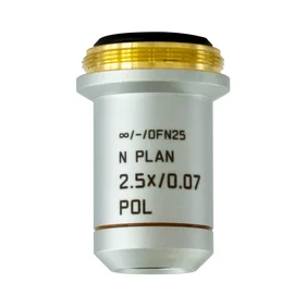 Leica objective Obj. N PLAN 2.5x/0.07 Pol -/- 11.2 Leica microscope objective 5 times