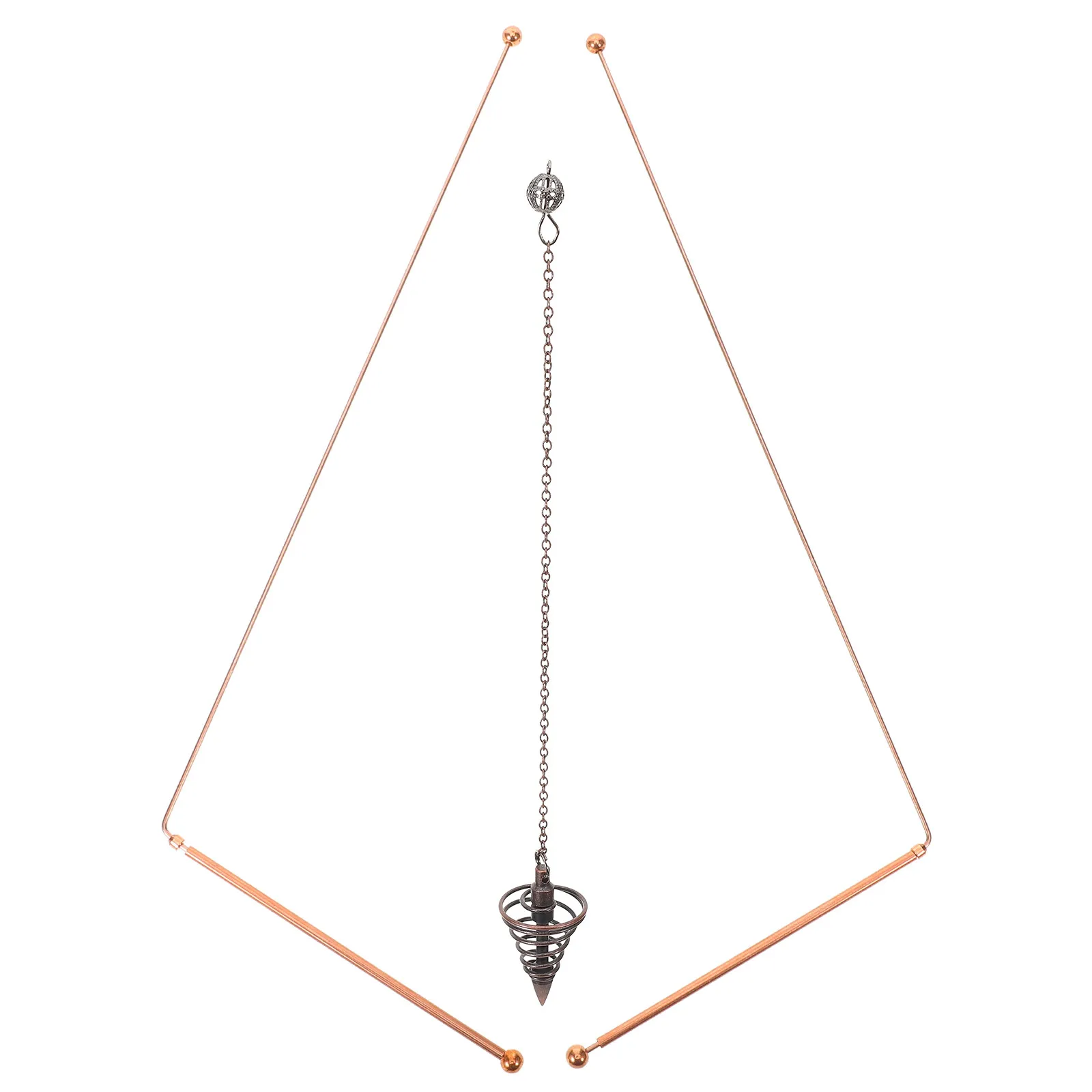 1Set Brass Dowsing Rods Divining Kit Lightweight Spirit Pendulum Pendant Spiritual Exploration Equipment