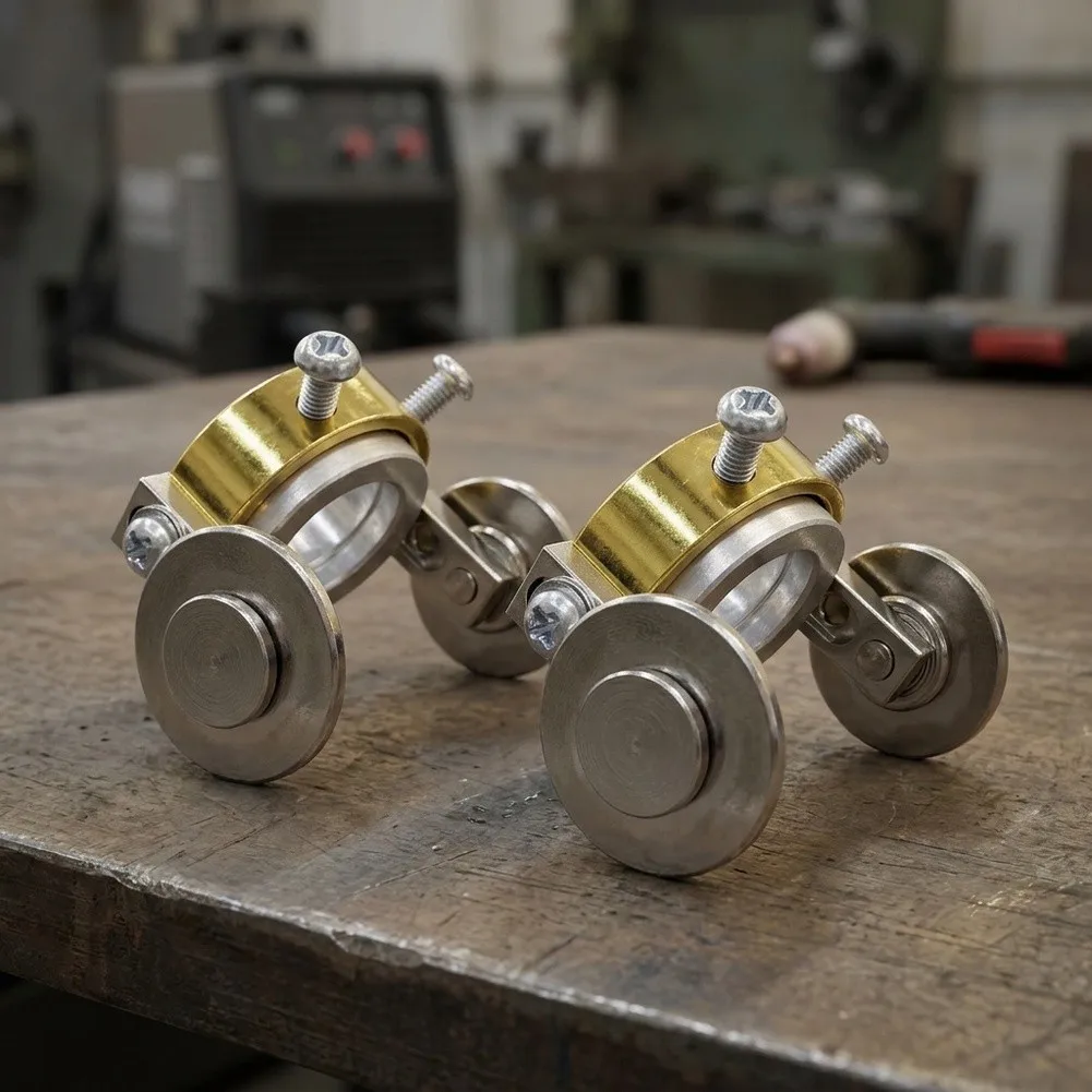 2pcs Dual Wheel Roller Guide for AG60 SG55 For Plasma Cutting Equipment Steel Material for Adjustable Height Feature