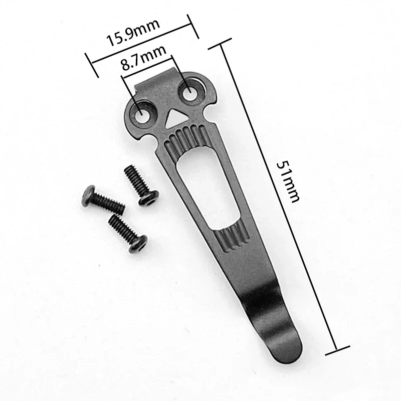 1piece Stainless Steel Pocket Knife Clip for Butterfly BM Knives,back Clip Waist Clip for ZT 0640 0920 Folding Knife with screws