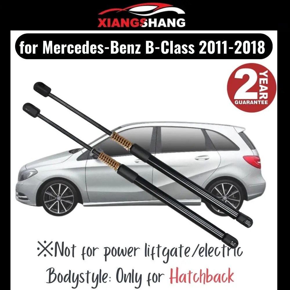 2pcs Rear Auto Open With Spring Damper for Mercedes-Benz B-Class (W246) 2011-2018 Hatchback Trunk Boot Gas Charged Gas Struts