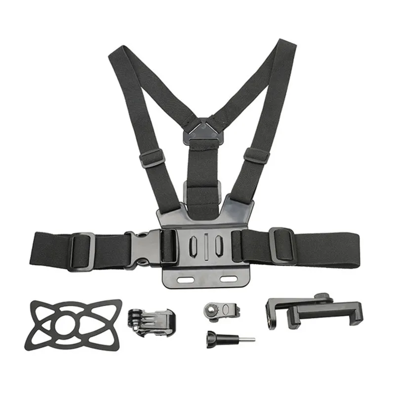 Go Pro Elastic Head Belt Harness Strap Cell Phone Chest Clip Mount For Gopro Hero 12 9 7 Insta360 Yi Sjcam Dji Accessories