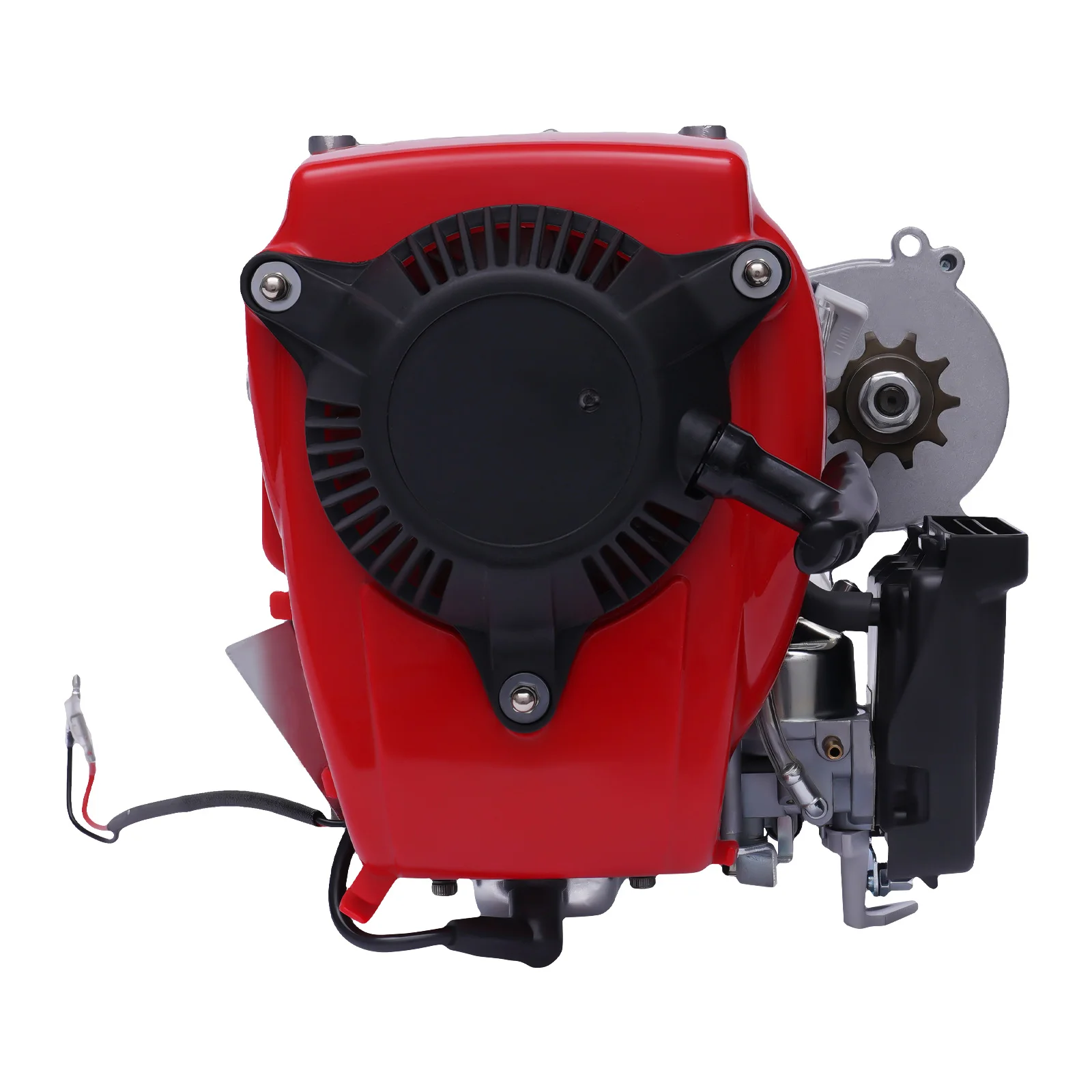 Gasoline-Powered Red 49cc 4-Stroke Motorized Bike Engine Single Cylinder Chain Gasoline Motor Kit