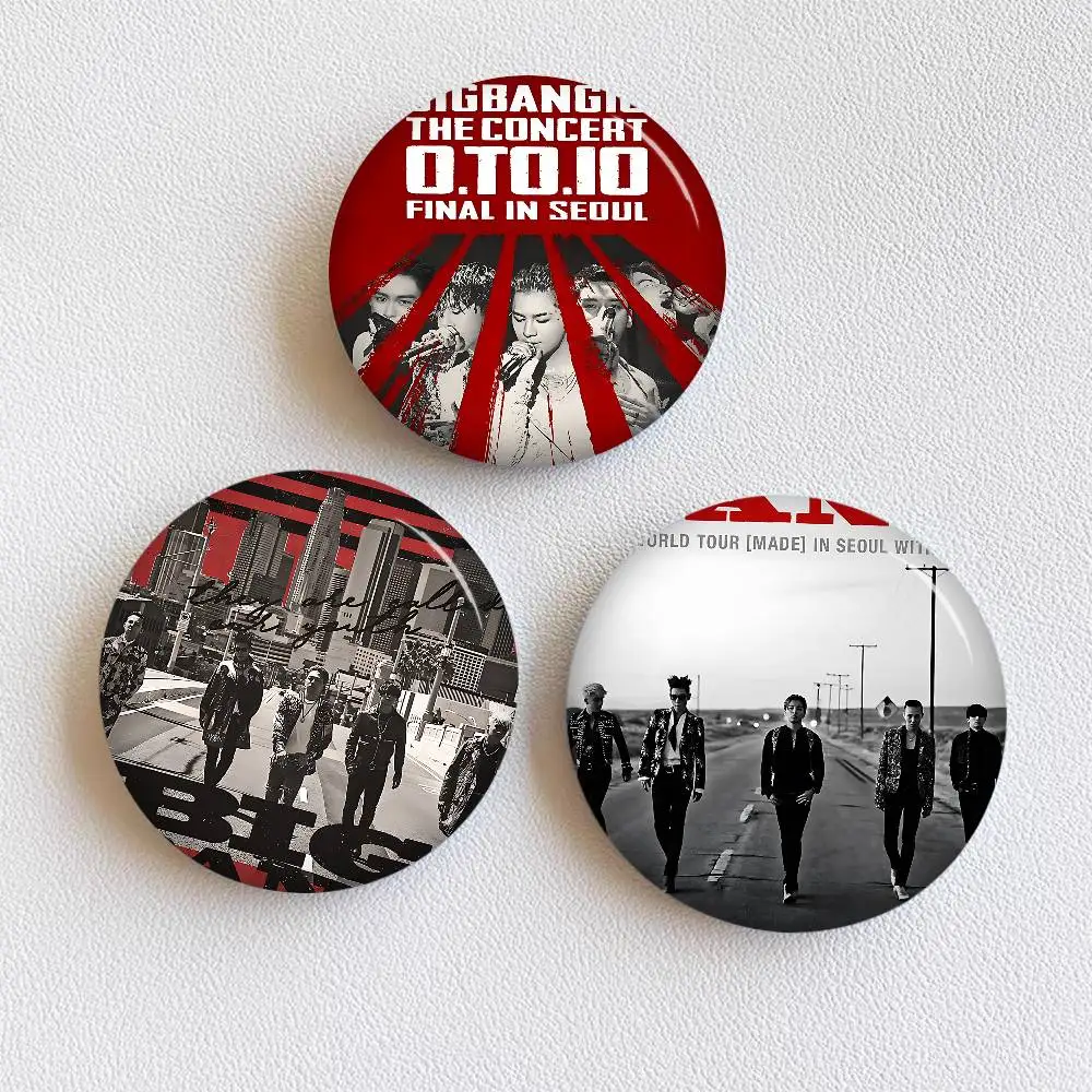 BIGBANG Anime Brooches Tinplate Pin Button Custom Anime Role Old-school Brooch Cartoon Collar Badge Jewelry Gift Fans