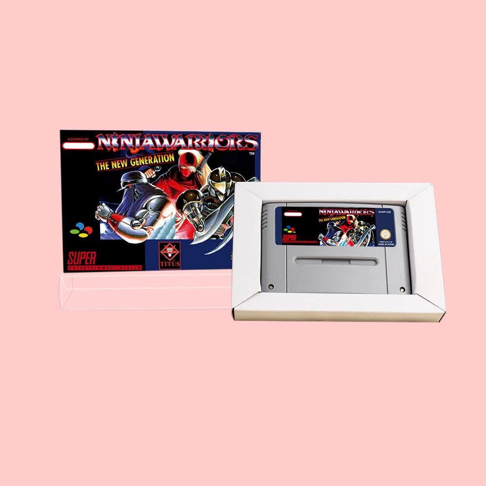 خرطوشة ألعاب الحركة SNES SFC Ninja Warriors مع صندوق 16bit NTSC USA JAP PAL EUR وحدات تحكم ألعاب الفيديو #1