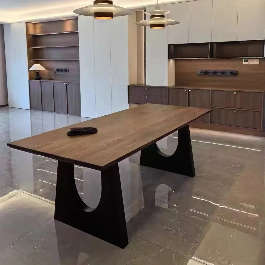 Modern simple legs carbon steel metal frame computer table legs bracket solid wood large board desk table feet