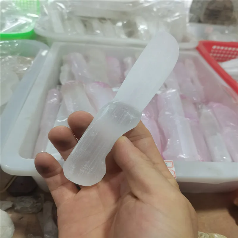 12cm Natural crystal rough stone Moroccan gypsum decoration