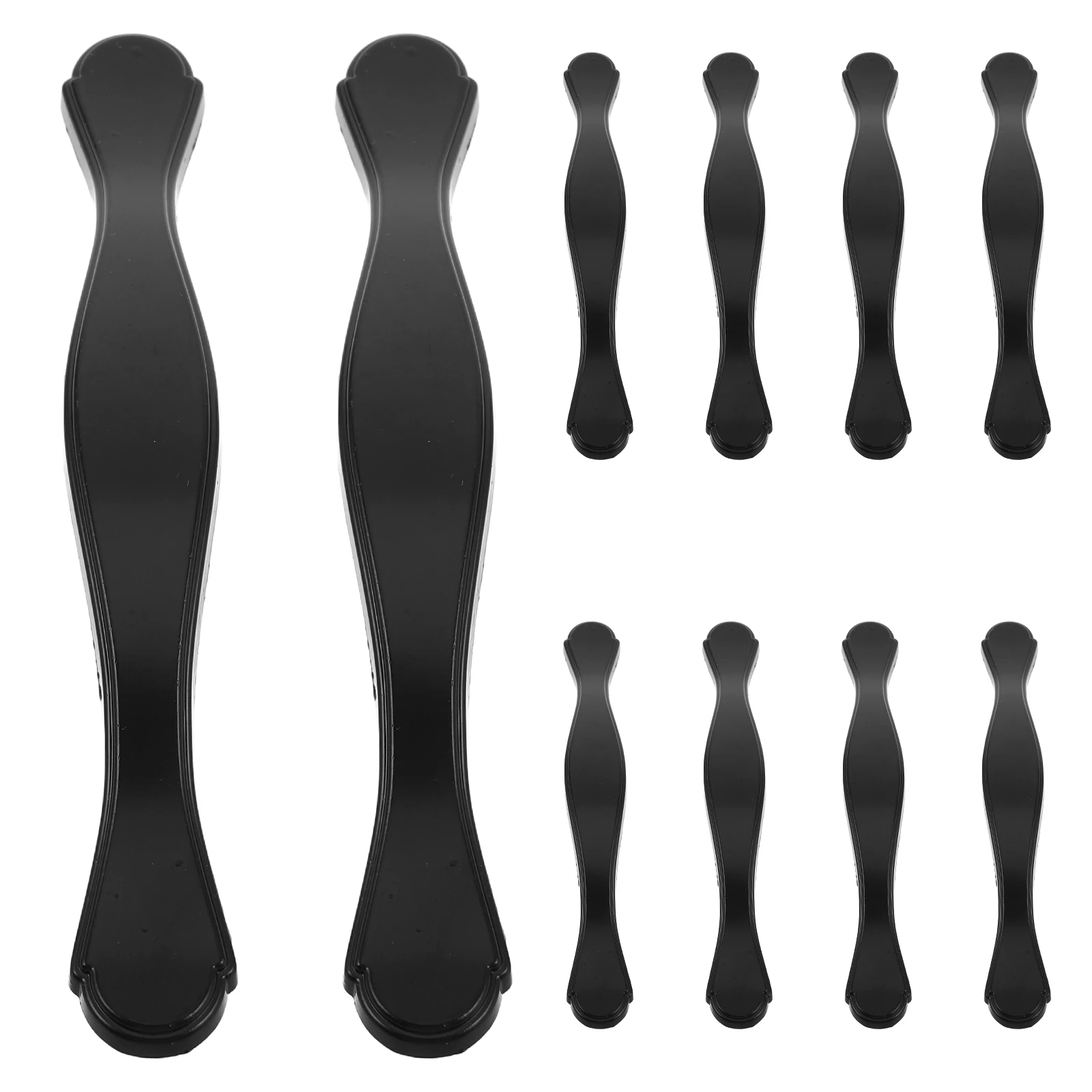 

10pcs Cabinet Handles Black Drawer Pulls Hardware Durable Elegant Design Comfortable Grip Easy Installation Modern Replacement