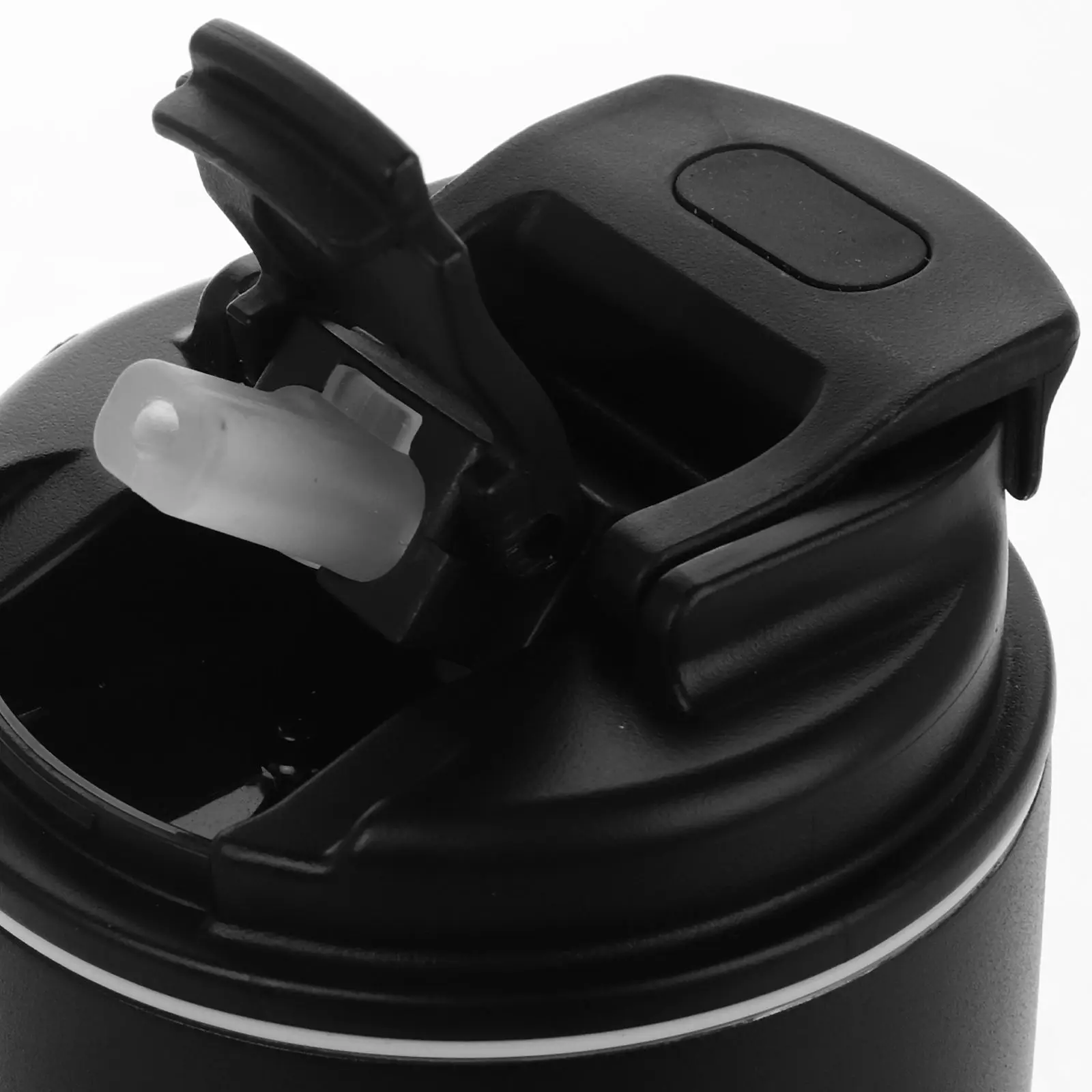 Taza de café portátil de acero inoxidable de 320 Ml, vaso térmico reutilizable de doble pared aislado, vidrio negro a prueba de fugas para viajes de oficina