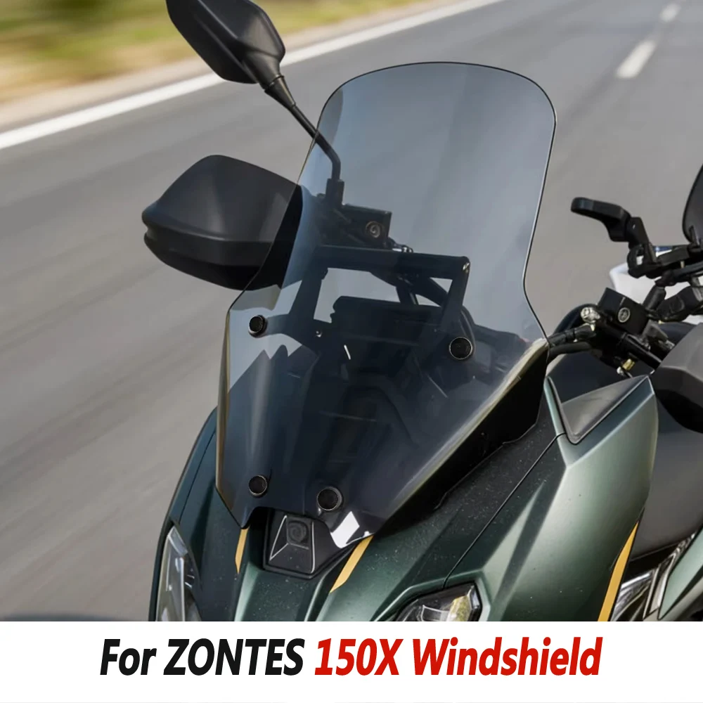 

FOR ZONTES 150X Sport Windshield with Elevated Front Windshield Rainboard and Windshield with Bracket Mobile Navigation Rod