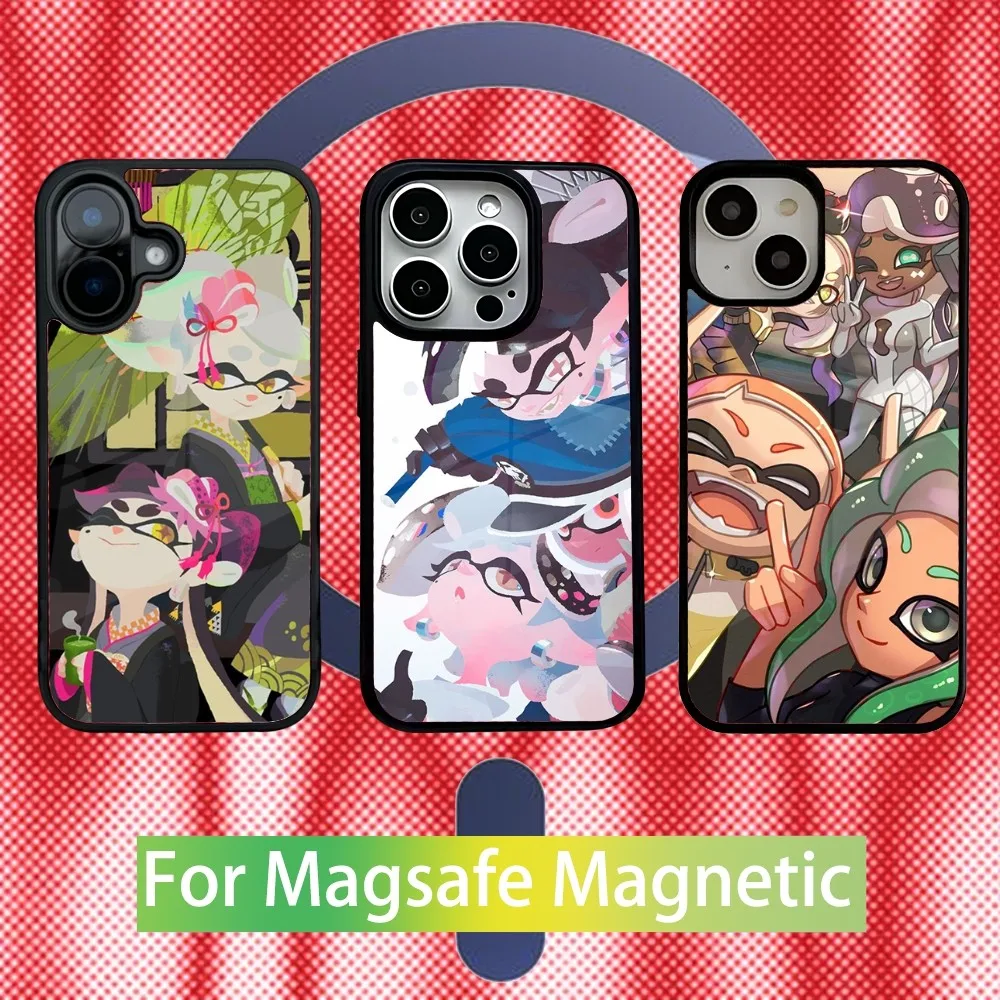 

Game S-Splatoon Phone Case For iPhone 16,15,14,13,12,11,Pro,Max,Plus,Mini,SE New Magsafe Magnetic Wireless Charging