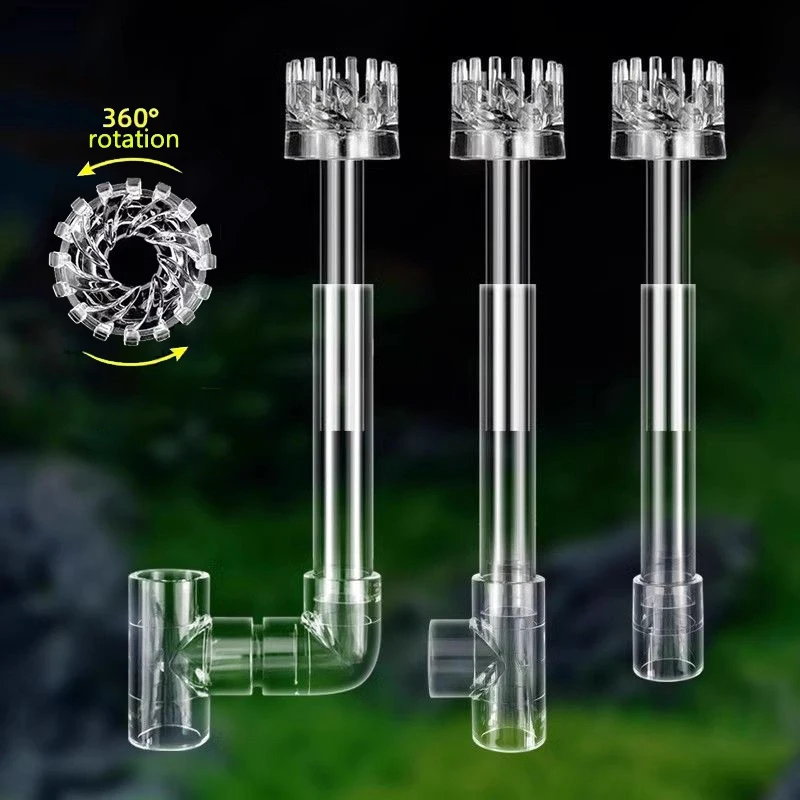 DIY Acryl Aquarium Skimmer Lilie Rohr Spin Oberfläche Inflow Outflow Wasser Anlage Tank Filter Reinigung Aquarium Zubehör