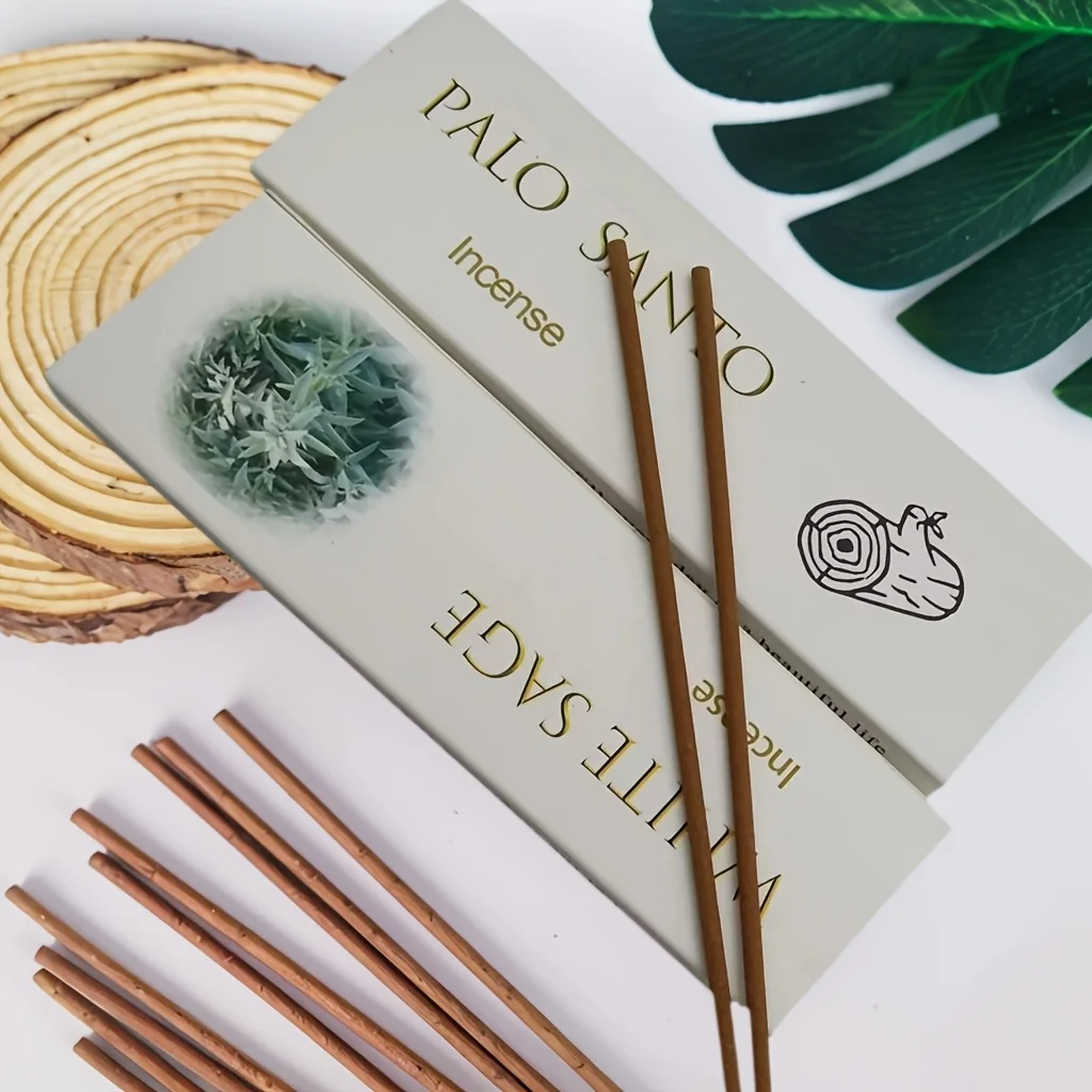 65/130 Pieces of White Sage Incense Sticks, 2.8mm Thick Diameter, Natural Material, Suitable for Yoga, Meditation, Purification and Gift Decoration Set