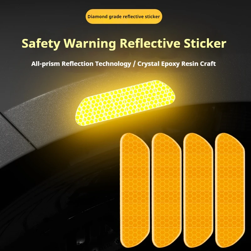 

Car door night reflective adhesive stickers, open anti collision strips rear warning stickers creative decorative car stickers