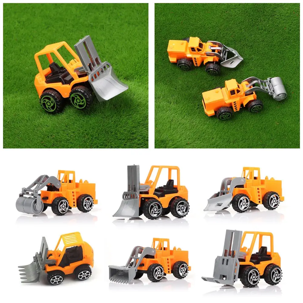 New Excavator Mini Car Home Decor Pull Back Car Engineering Vehicle Forklift Toy Car Model