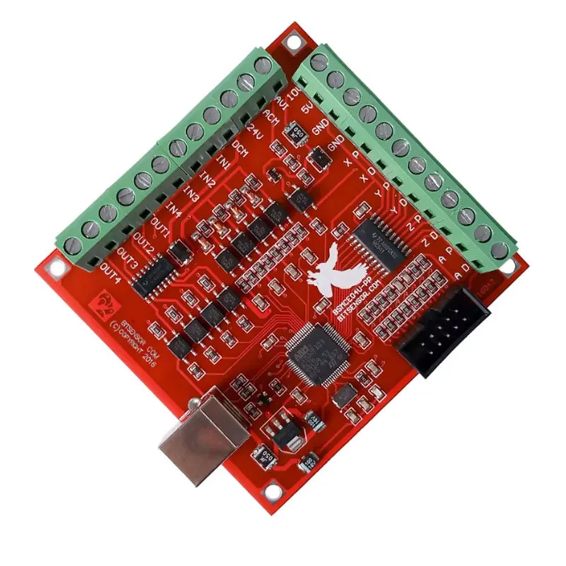 モーションコントローラーCNC USBブレイクアウトボード,4軸インターフェースドライバー,100KHz,mach3