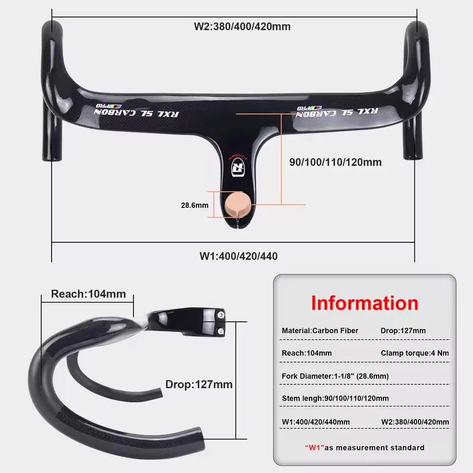 RXL SL 一体型カーボンハンドル ロードバイクハンドル　400×90 Amazon.co.jp: RXL SL ロードバイク ハンドル1-1/8