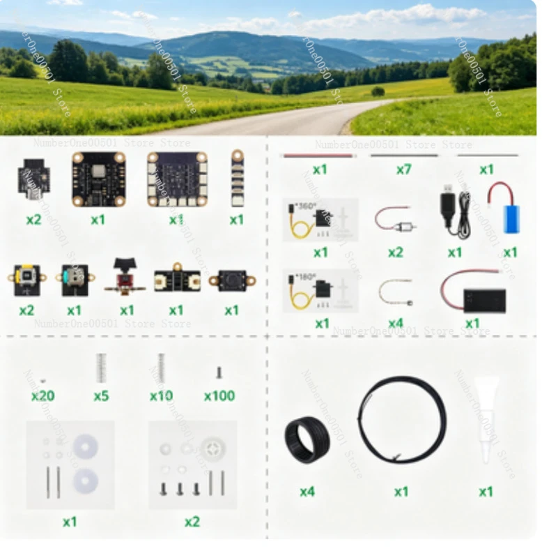 Modular RC Hardware Kit for 3D Printed Models DIY Robotics ZK003 ZK004