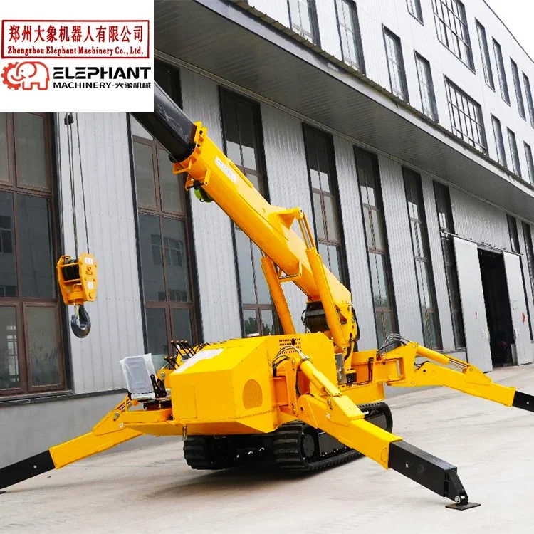Movable 3t 5t Spider Crane Electric Mini Crawler Crane