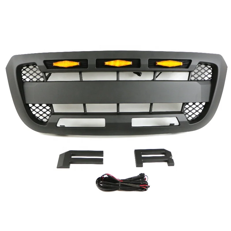 Off road Auto Parts Other Exterior Accessories Front Bumper Grill Black Car Grille With Lights Fit For 2004-2011 Ranger