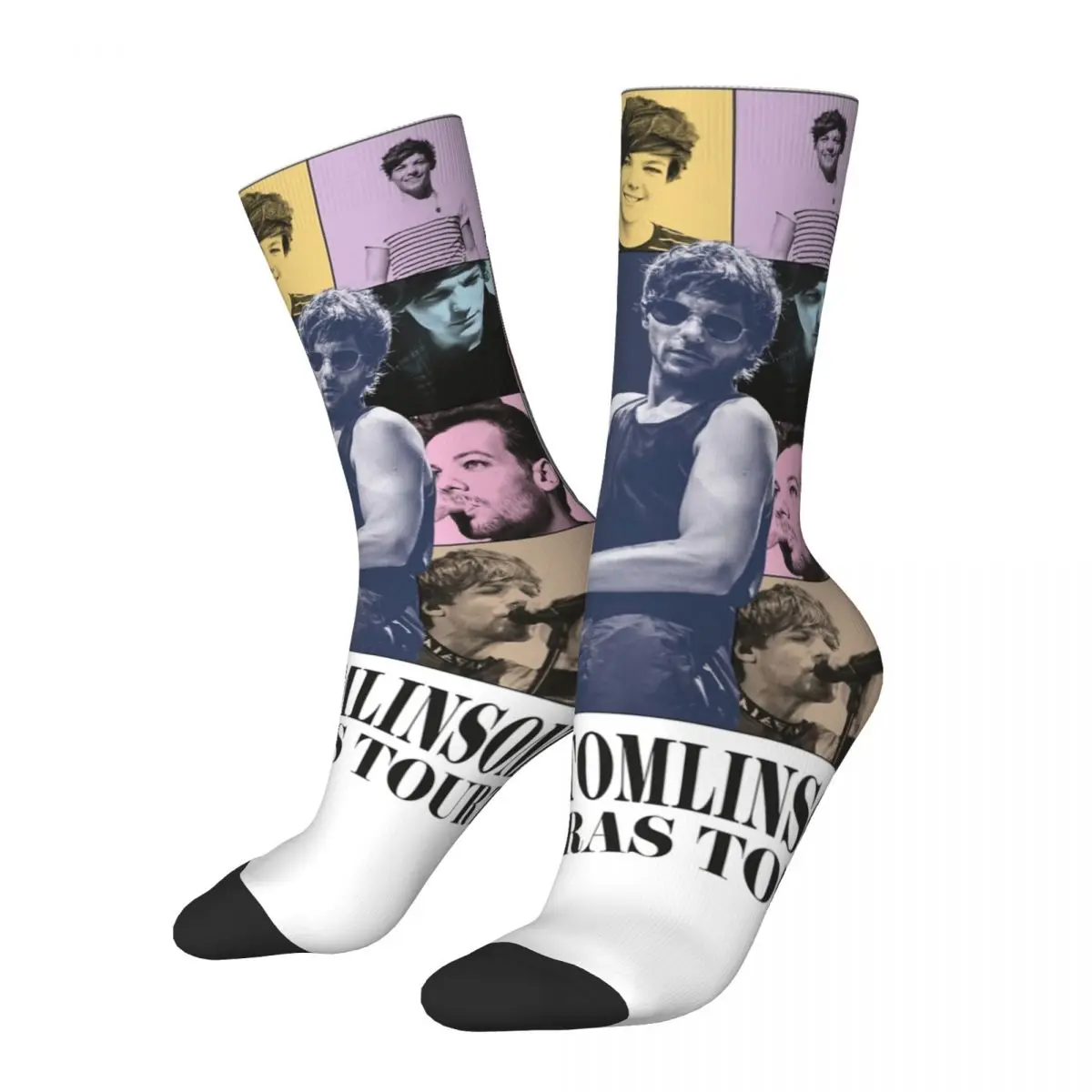 

Funny Louis Tomlinsons The Eras Tour Skateboard Socks Polyester Crew Socks for Unisex Non-slip