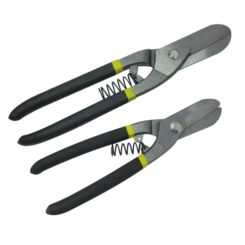 

8-14 inch adhesive plastic handle iron scissors manual double handle stainless steel cutting iron sheet strong scissors