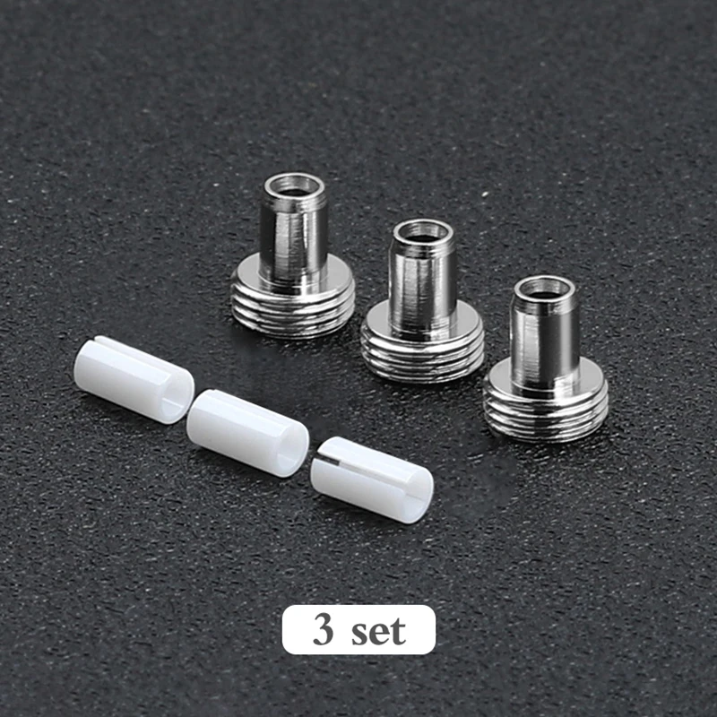 3Set Fiber Optic Visual Fault Locator Ceramic Tube And Metal Head Replacement Parts Accessories