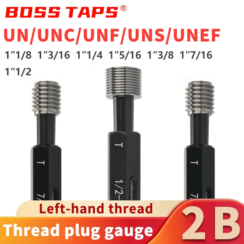 

1PCS 2B1 1/8 1 3/16 1 1/4 1''5/16 1''3/8 1''7/16 1''1/2 LH UN UNC America Standard Fine Left Tooth Thread Plug Gauge Measure
