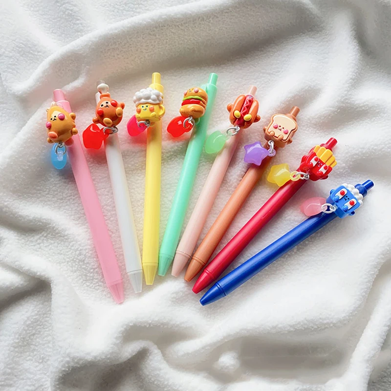 8pcs/lot pen Fries burger pen kawaii stationery kids school supplies kawaii school supplies kawaii stationery