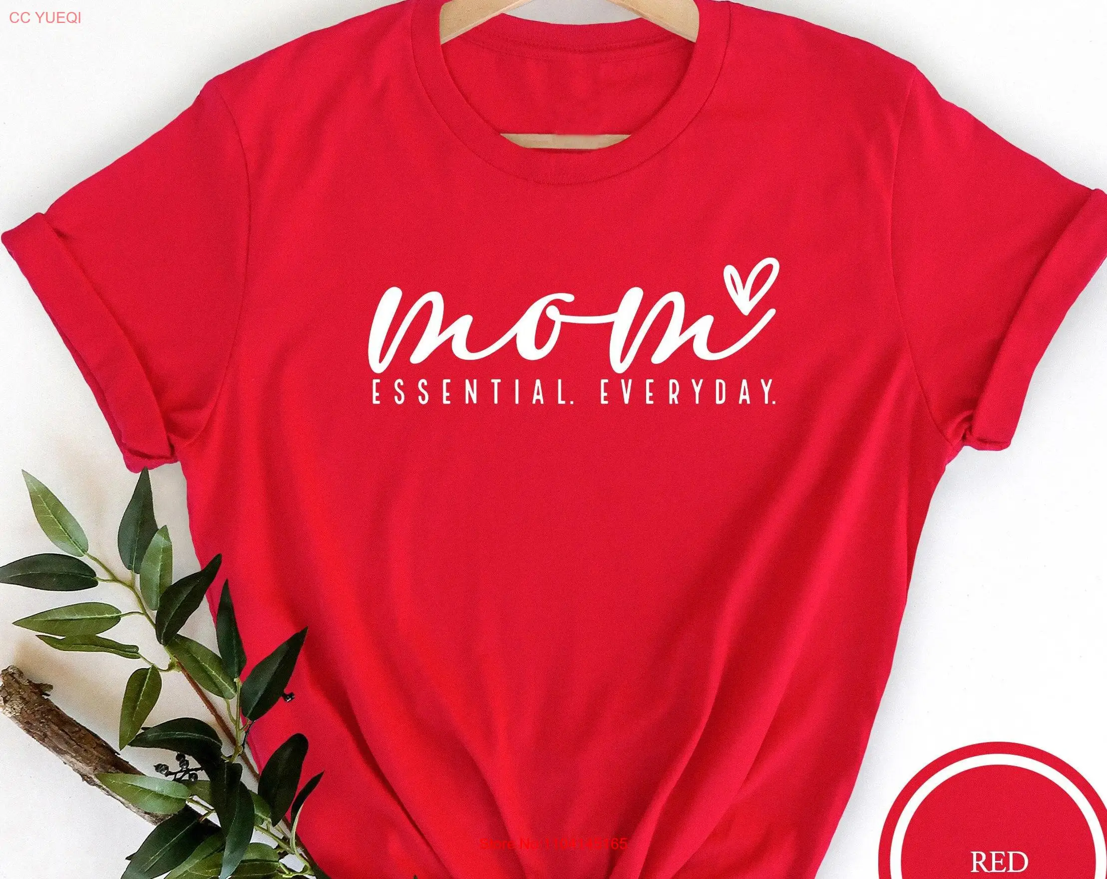 Mom Essential Everyday T Shirt Mama Life for Mother's Day Mother To Be Baby Shower long or short sleeves