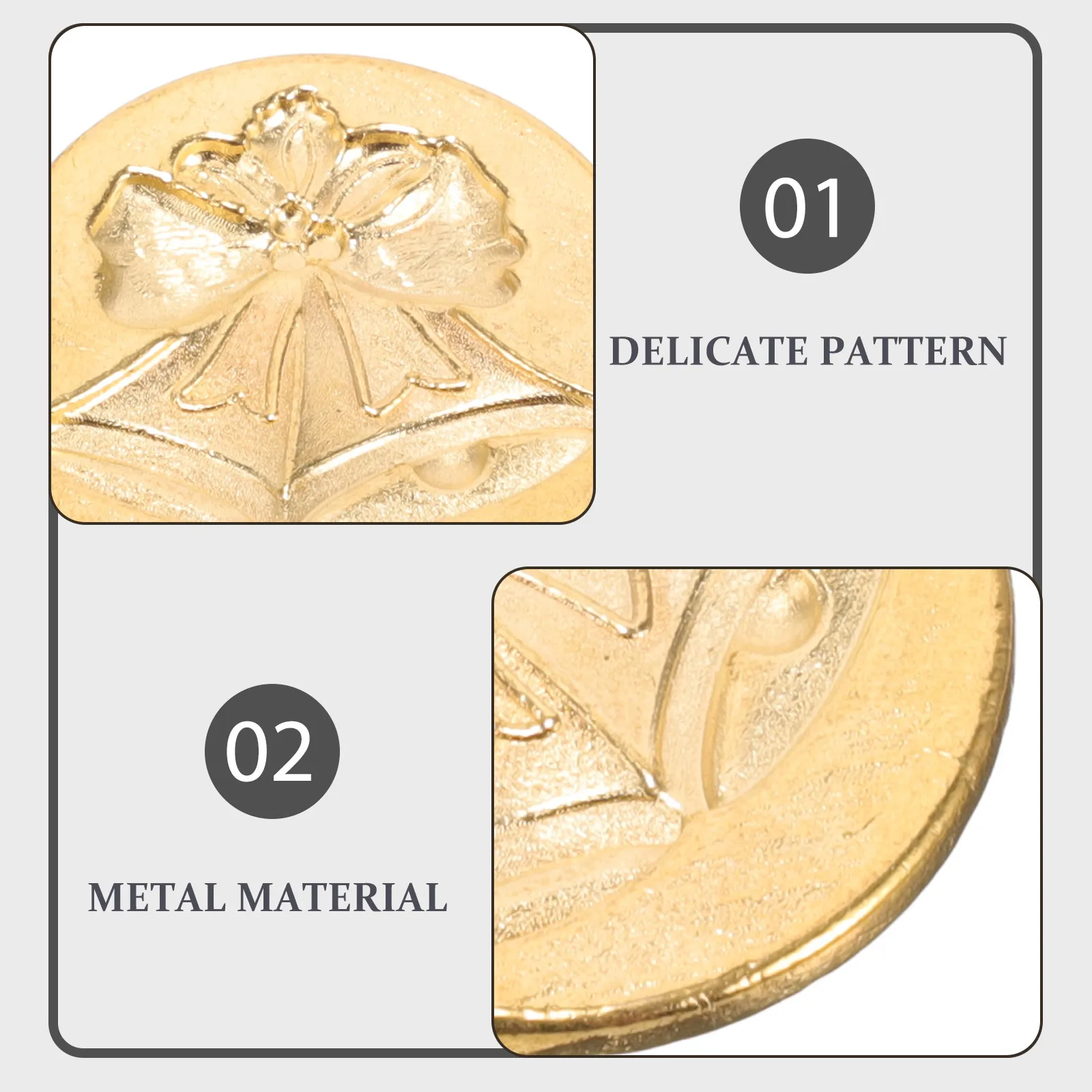

Retro Metal Wax Seal Vintage Envelope Sealing Decorative Creative Pattern Diy Decor Accessory Wedding Invitation Wine Packaging