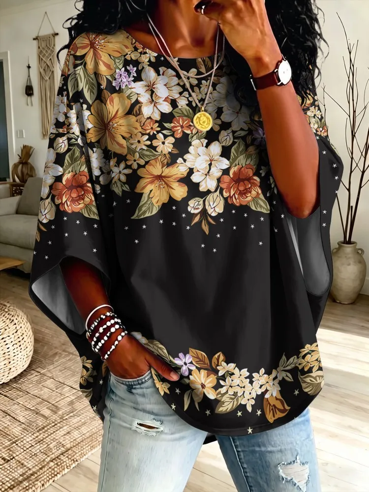 Picture 5: 0XL-4XL Plus Size Women's Clothing Spring Autumn Fashion Elegant Tops 3XL 2XL Plus Big Size Women's 3/4 Sleeve T-shirt
