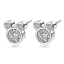 High Quality 925 Zircon Silver Plated Earrings Suitable for Girls, Children, Cute Women, Crystal Earrings, Jewelry, Gift Gold
