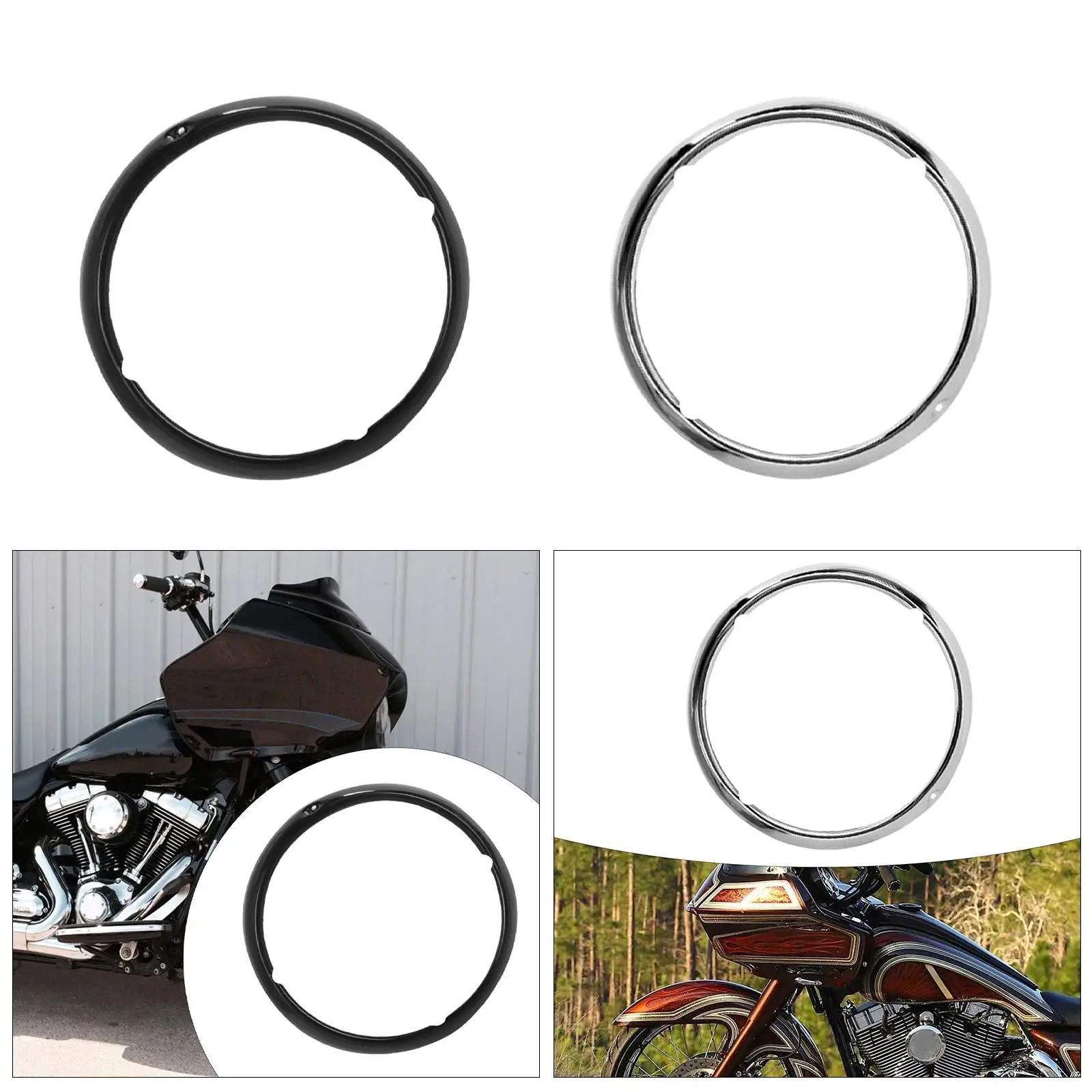 

Кольцевая крышка для фар мотоцикла, профессиональная замена накладки для Touring Electra Glide Tri Glide