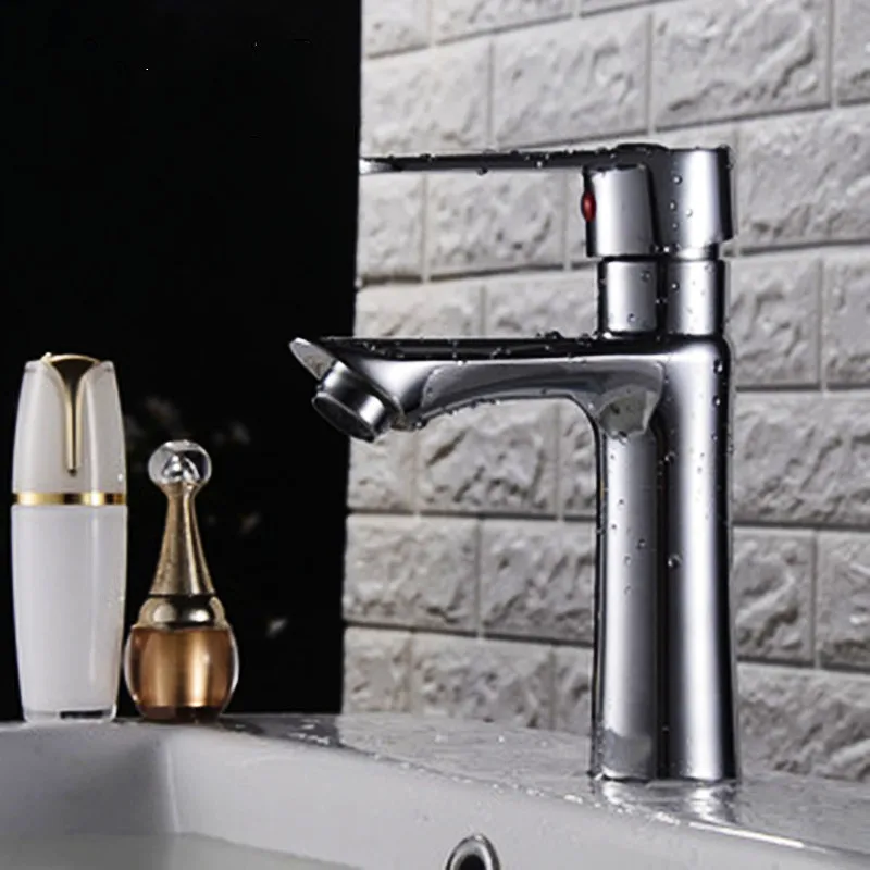 Washing basin Water faucet Copper bottom single -hole basin Washing pot faucet bathroom basin basin hot and cold single cold wat