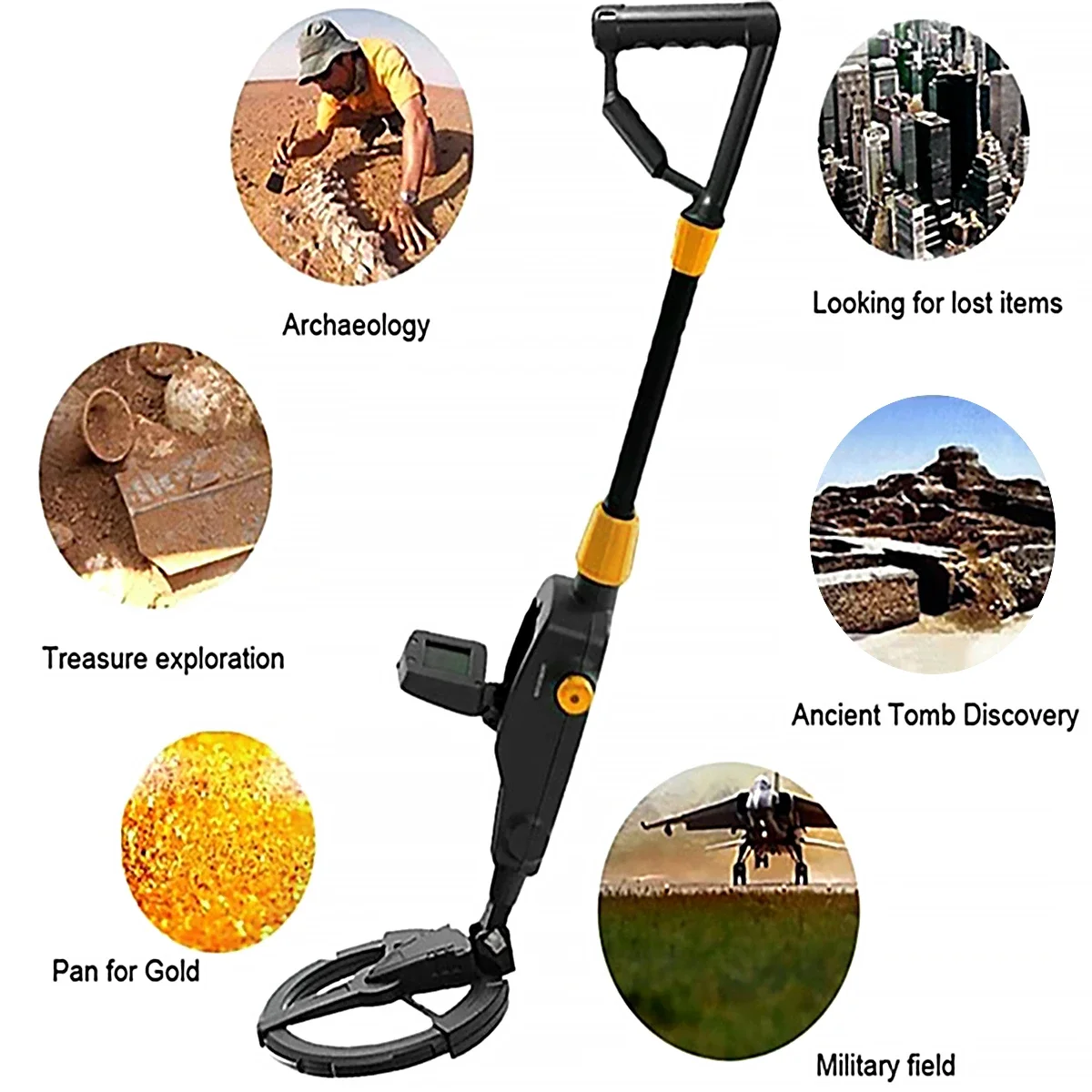 Imagem -04 - Detector de Metais Subterrâneo para Crianças e Adultos Handheld Treasure Search Gold Finders Tracker Seeker Tools