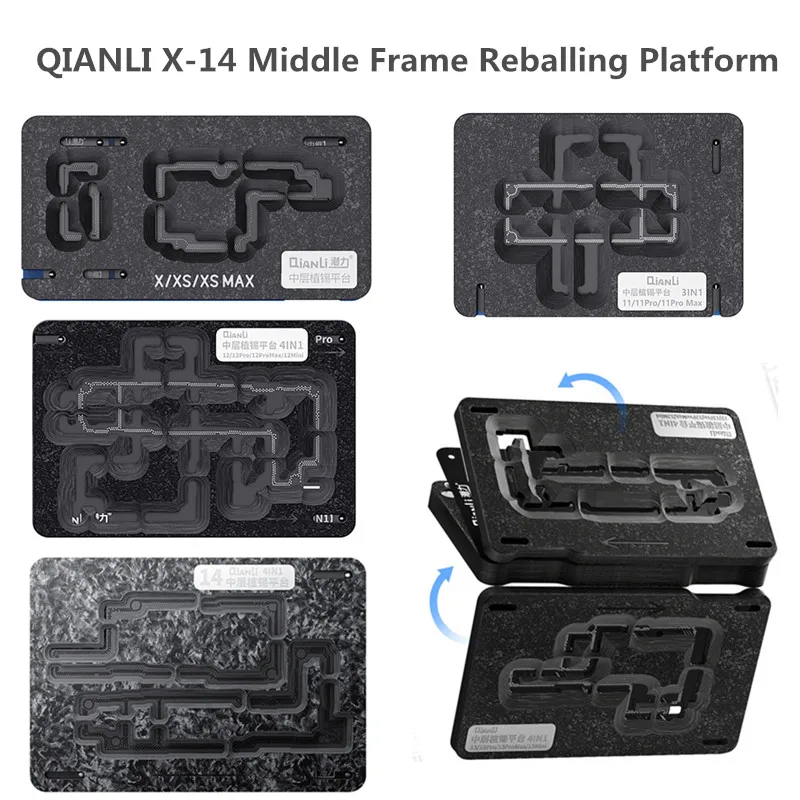 

QIANLI 4in1 3in1 Motherboard Middle Layer Tin Planting Platform for Phone X 12 13 14Series Middle Level BGA Reballing Station