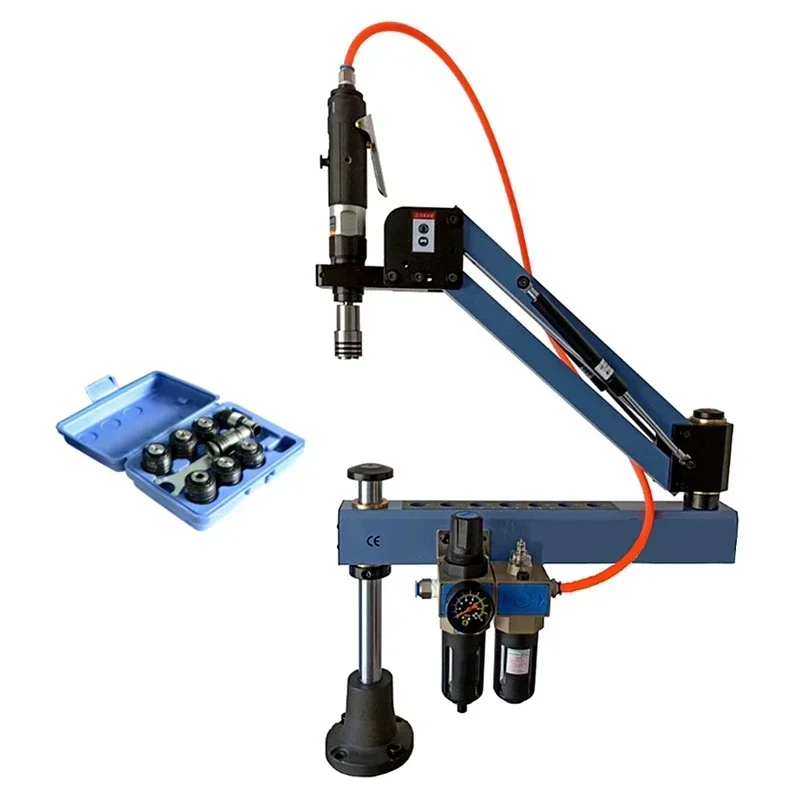 Automatic Pneumatic Tapping Machine M3-M16 Threading Tapper Tool Machine Wire Air Tapping Universal or Vertical Head with Chucks