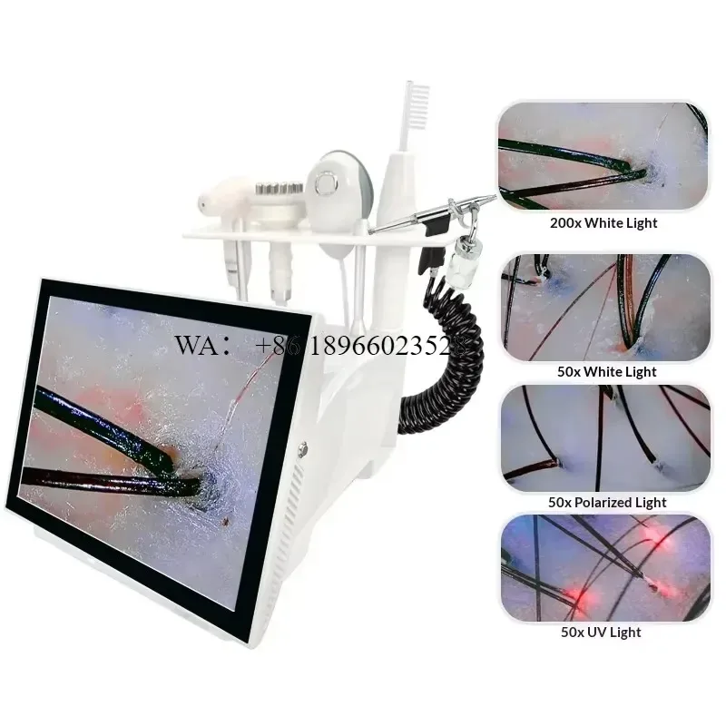 WMWMNU for Desktop 5 in 1 Scalp Analyzer Detection Massage Heads Oxygen Hair Treatment Studio High Definition - view 4