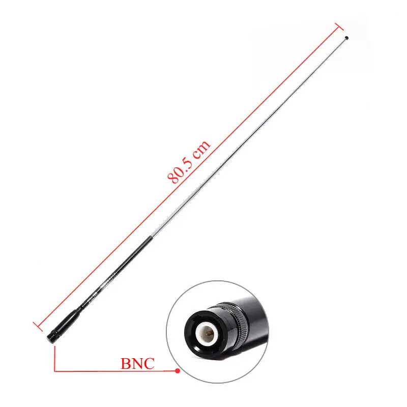 NIEUWE SRH789 BNC 95-1100 MHz Breedband Opvouwbare Telescopische Antenne voor ICOM Kenwood Two Way Radio