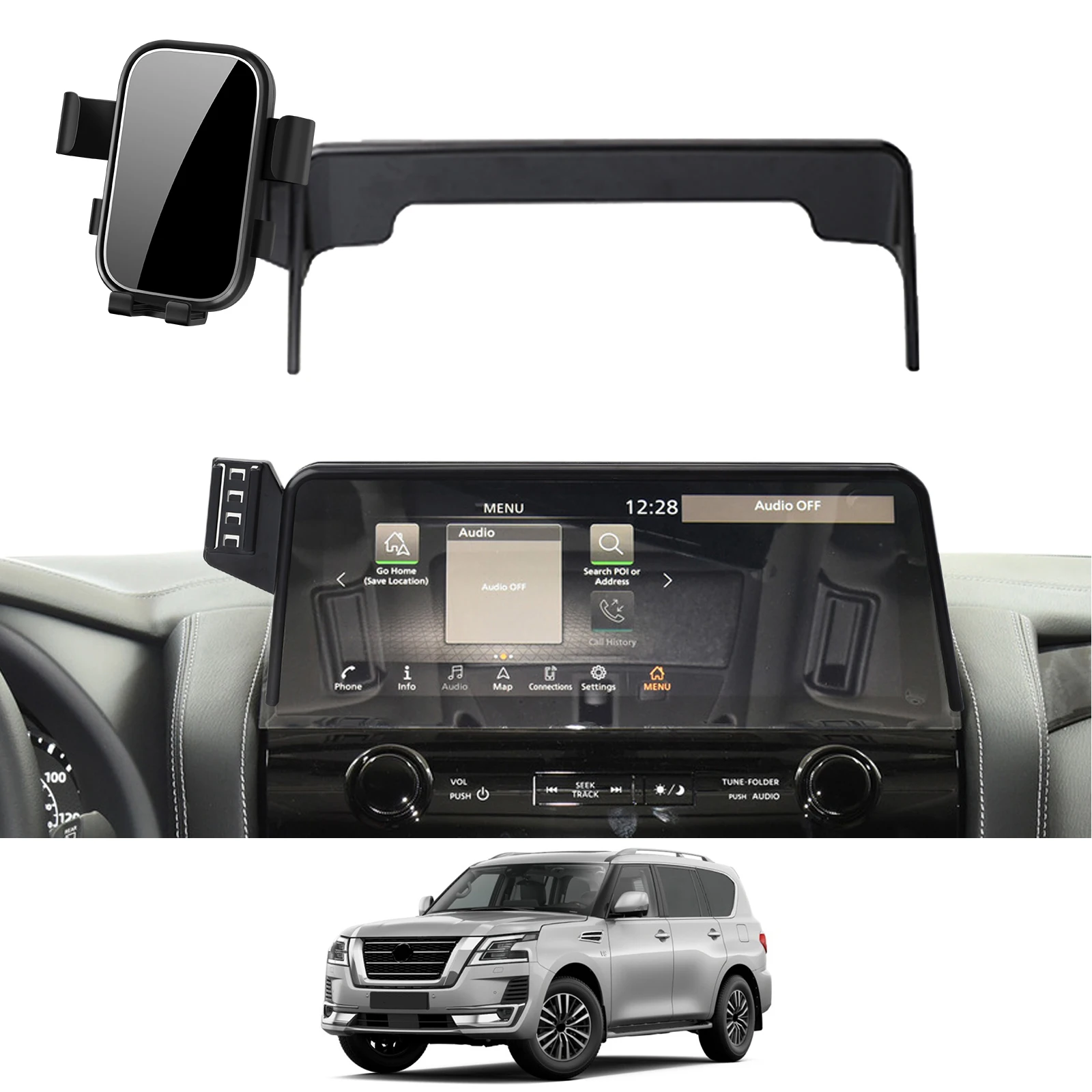 

Car Mobile Phone Holder for Nissan Patrol 2023 2024 GPS Bracket Navigation Stand Auto Accessories