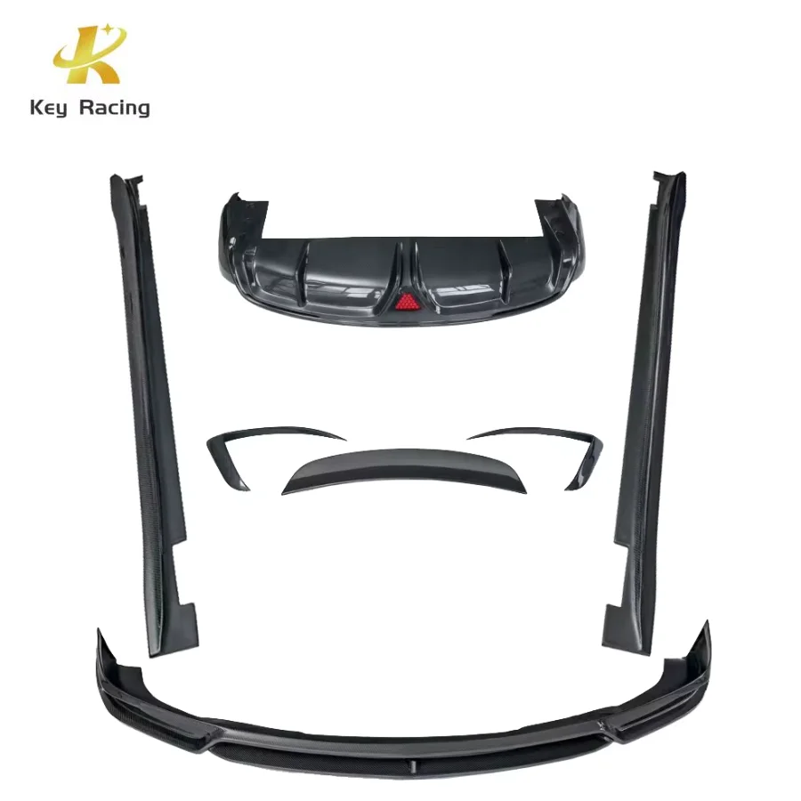 Model X CMST Style Body Kit Carbon Fiber Front Bumper Lip Splitter Rear Diffuser Side Skirt Rear Spoiler For Tesla Model X