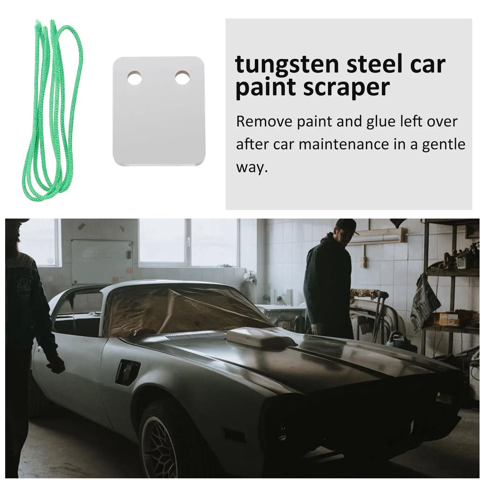 Tungsten Steel Paint Scraper Small Size Hanged Storage Car Maintenance Tool Removes Paint Glue Long Service Life