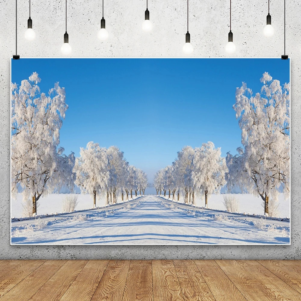 ฤดูหนาวหิมะป่าฉากหลังฤดูหนาว Snowfield ภูมิทัศน์หิมะปกคลุม Fir Pine Tree กลางแจ้งคริสต์มาสพื้นหลังการถ่ายภาพ